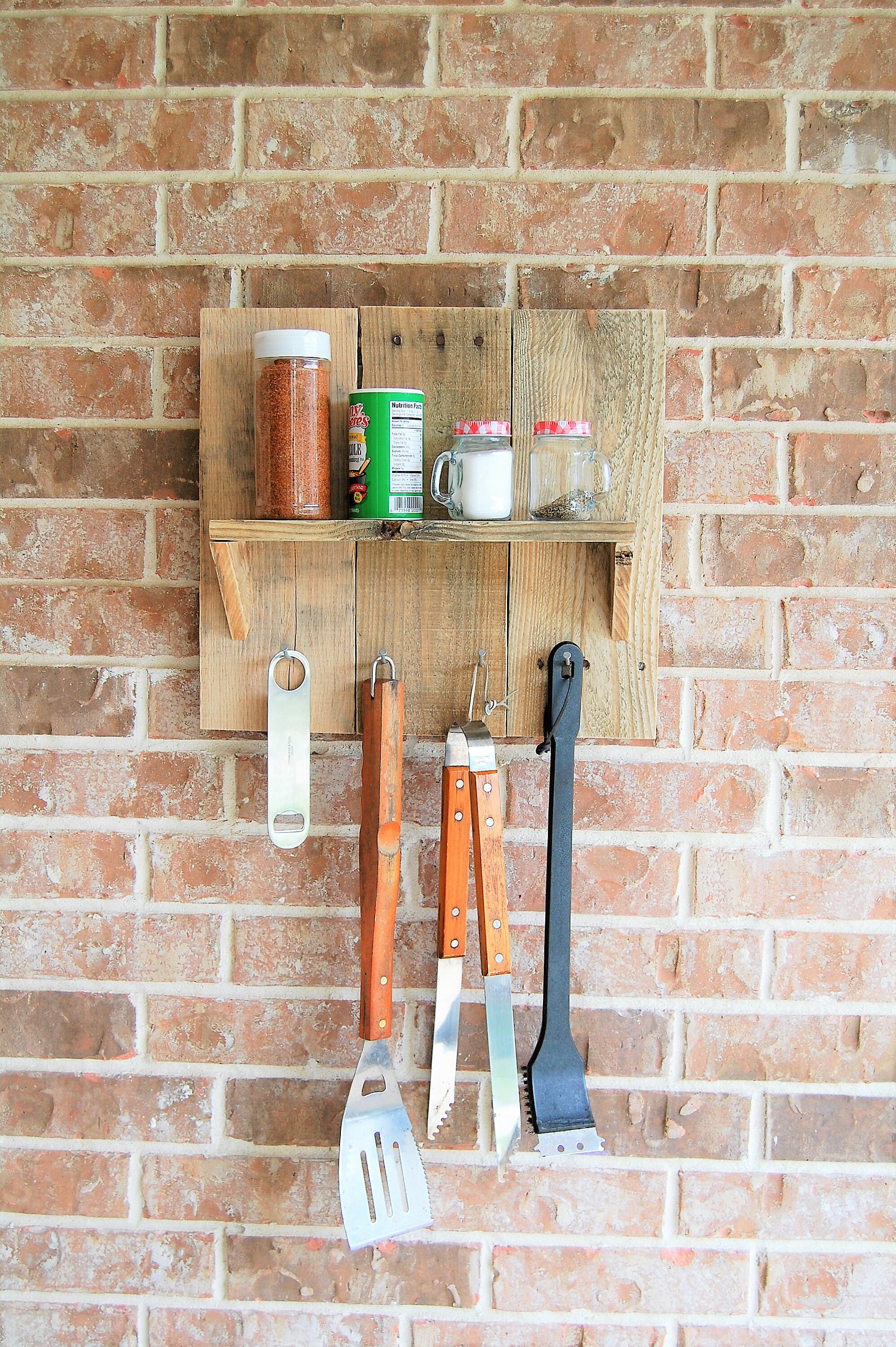 BBQ Tool Holder Garage, Patio, Back Porch, Mancave, Barbecue, Spice