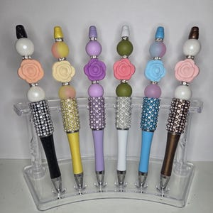 Rhinestone Rose Pen