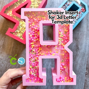 Inserto de coctelera SOLO para plantilla de letras y números 3D A-Z y 0-9