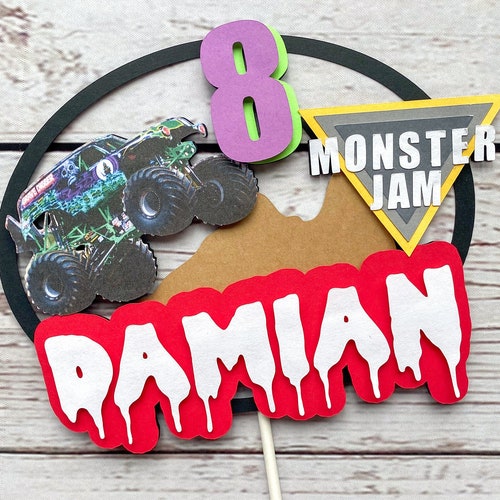 Monster Truck Cake Topper Template Monster Truck Birthday Cake - Etsy