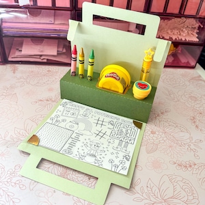 Modello di studio SVG digitale per borsa attività, file di dolcetti, bomboniera