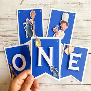 Ratatouille Themed Highchair Banner First Birthday