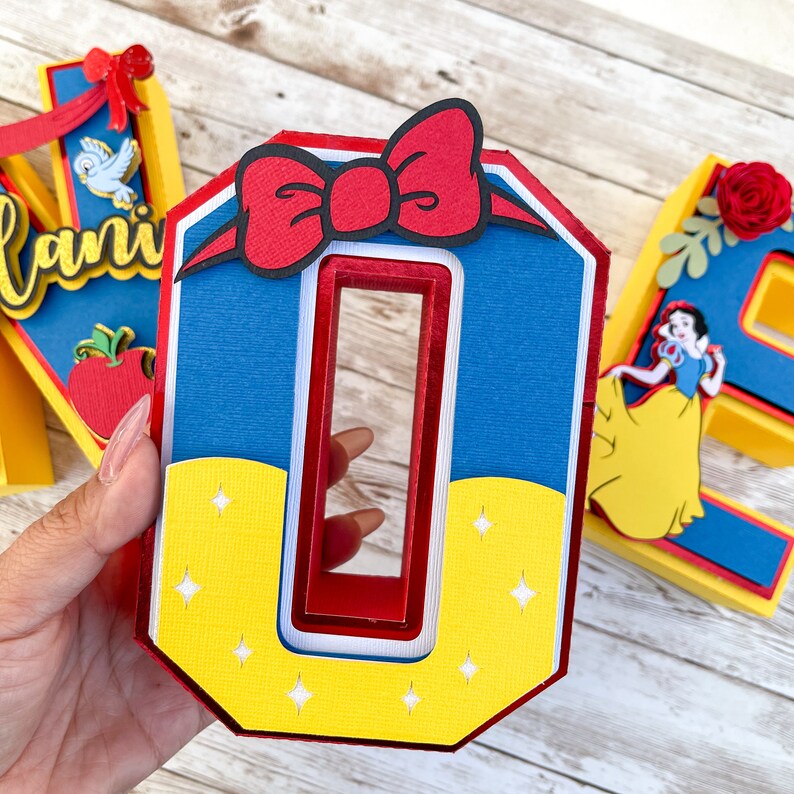 Snow White 3D Letter, Princess Birthday, Princess Party, Princess ...
