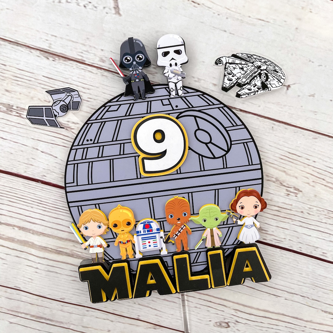 Star Wars Inspired Cake Topper, Star Wars Birthday, Star Wars Party ...