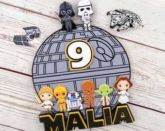 Star Wars Inspired Cake Topper, Star Wars Birthday, Star Wars Party, Boy birthday themes, space birthday