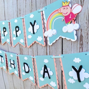 Peppa Pig Themed Birthday Banner