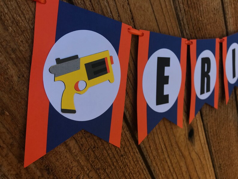 Nerf Gun Themed Birthday Banner - Etsy