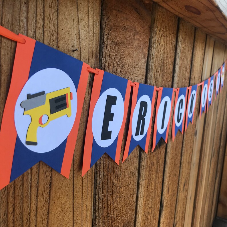 Nerf Gun Themed Birthday Banner | Etsy