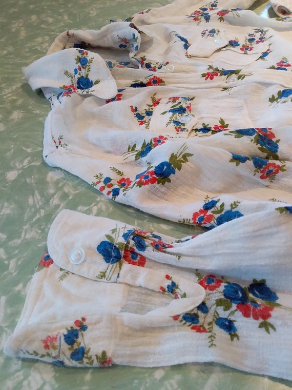 Cheesecloth girls floral shirt