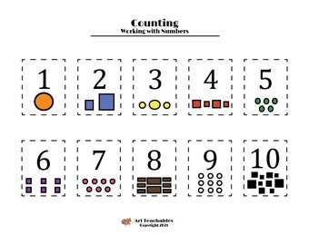 Counting to Ten Cutout Practice Cards