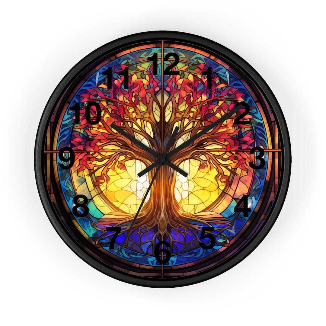 10 Round Wall Clock Unique Tree of Life Wall Clock - Etsy