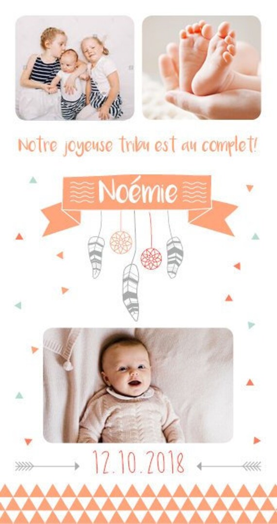 giving birth announcement