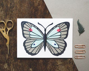 Butterfly Greeting Card | Papercut illustration| Butterfly card | Greeting card | Flowers | Card | luxury card |