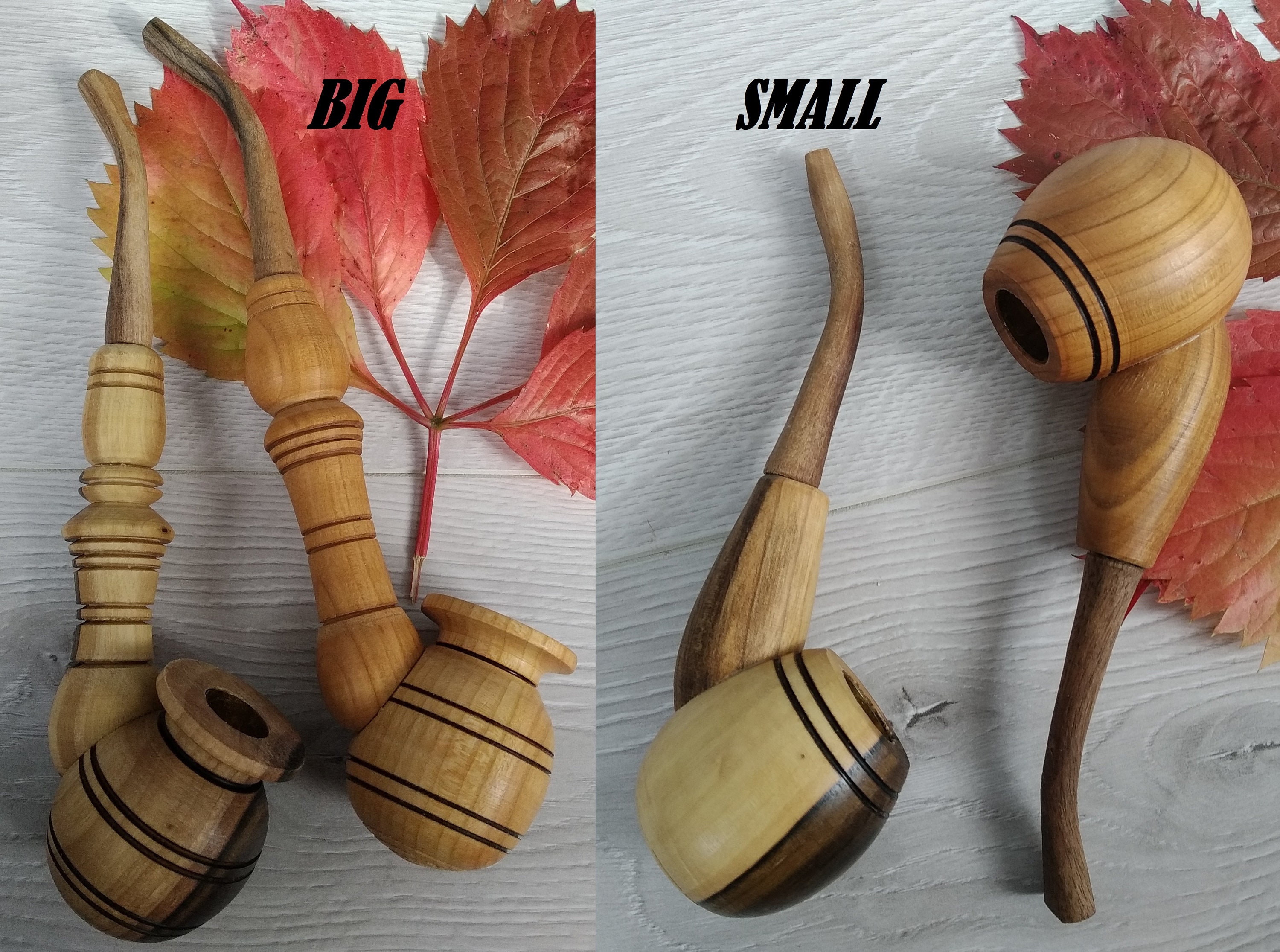 Classic Handmade natural wood look smoking pipes for weed