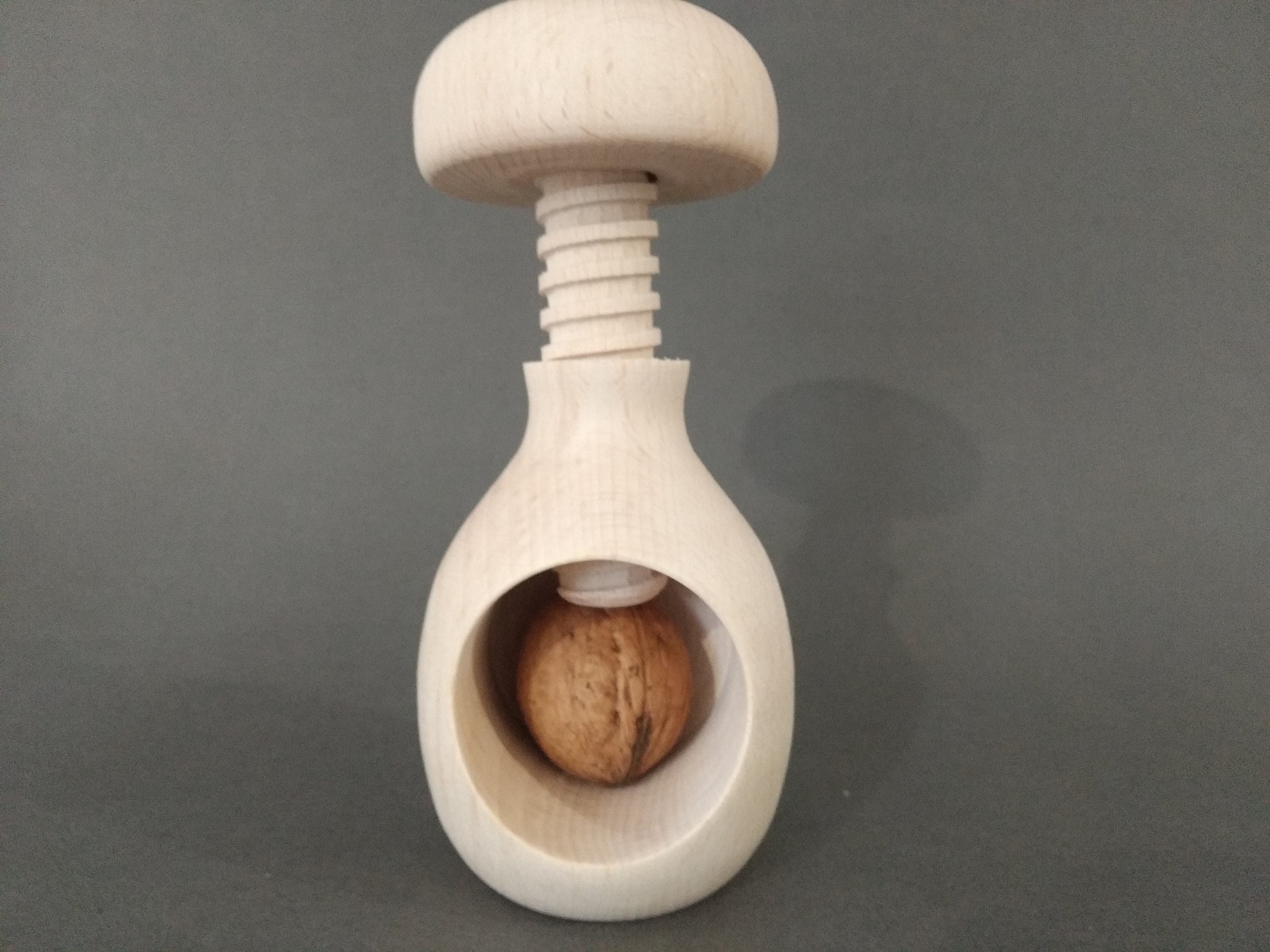Organic Beechwood Mushroom Nutcracker Montessori Toy Wooden Etsy