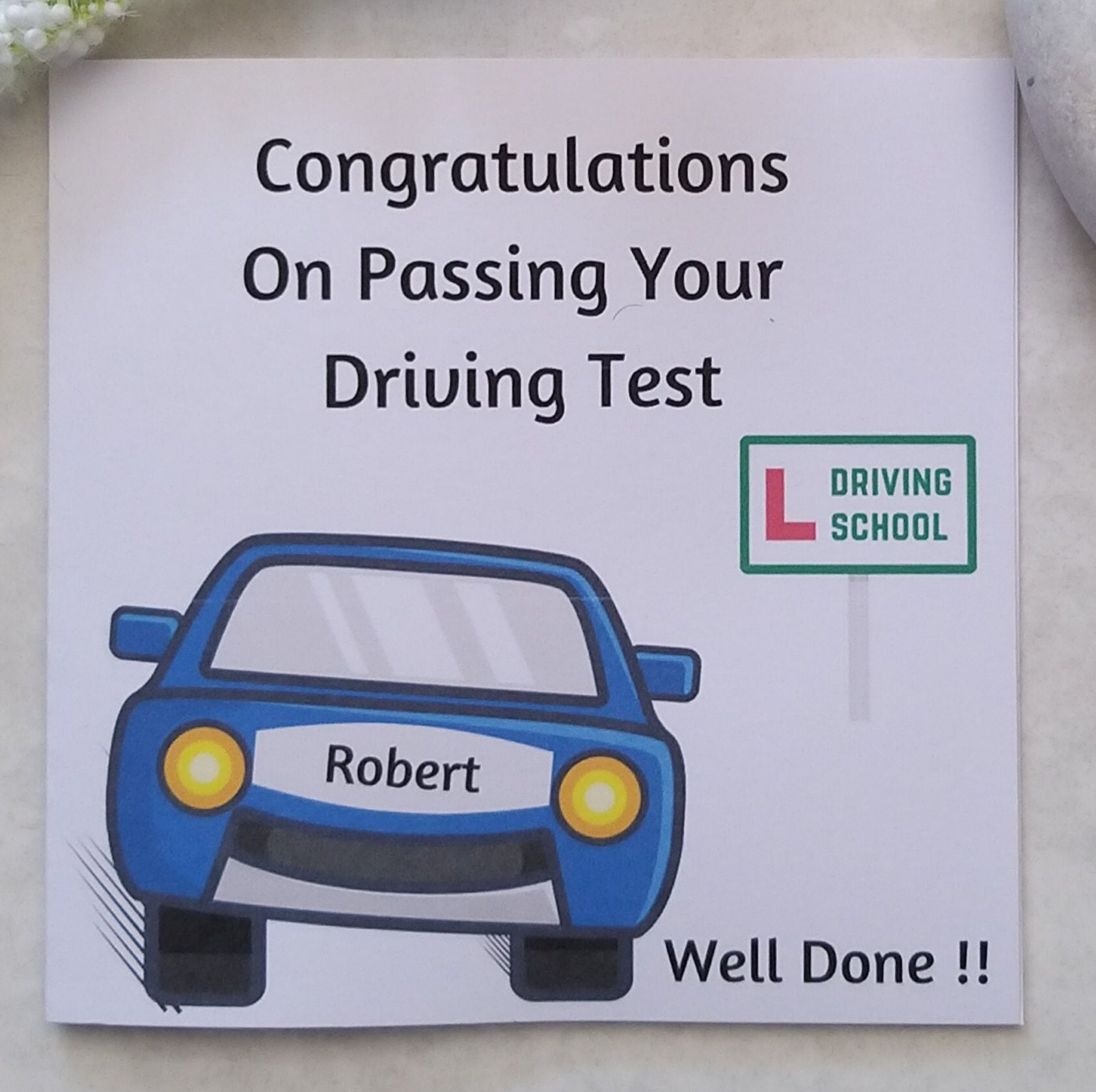Personalised Driving Test Passed Driving Test Card Well Etsy UK