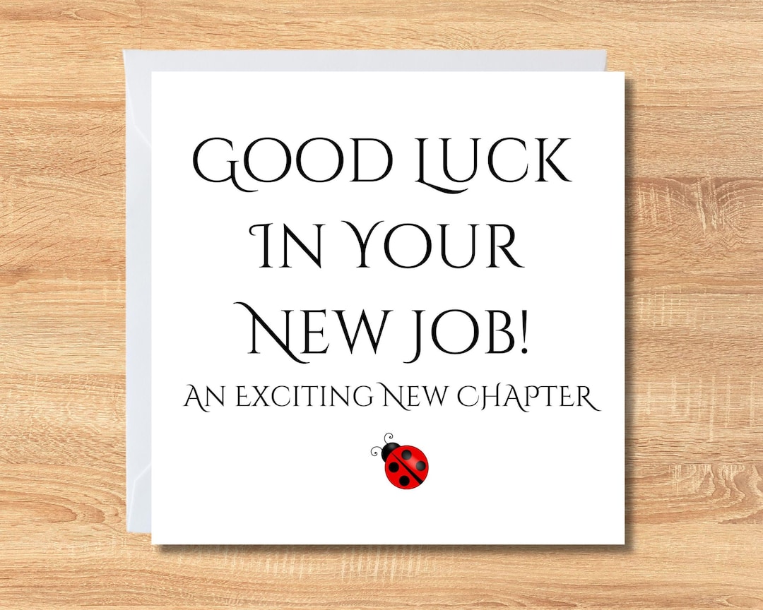 Personalised Good Luck in Your New Job Card New Job Greeting Card Good