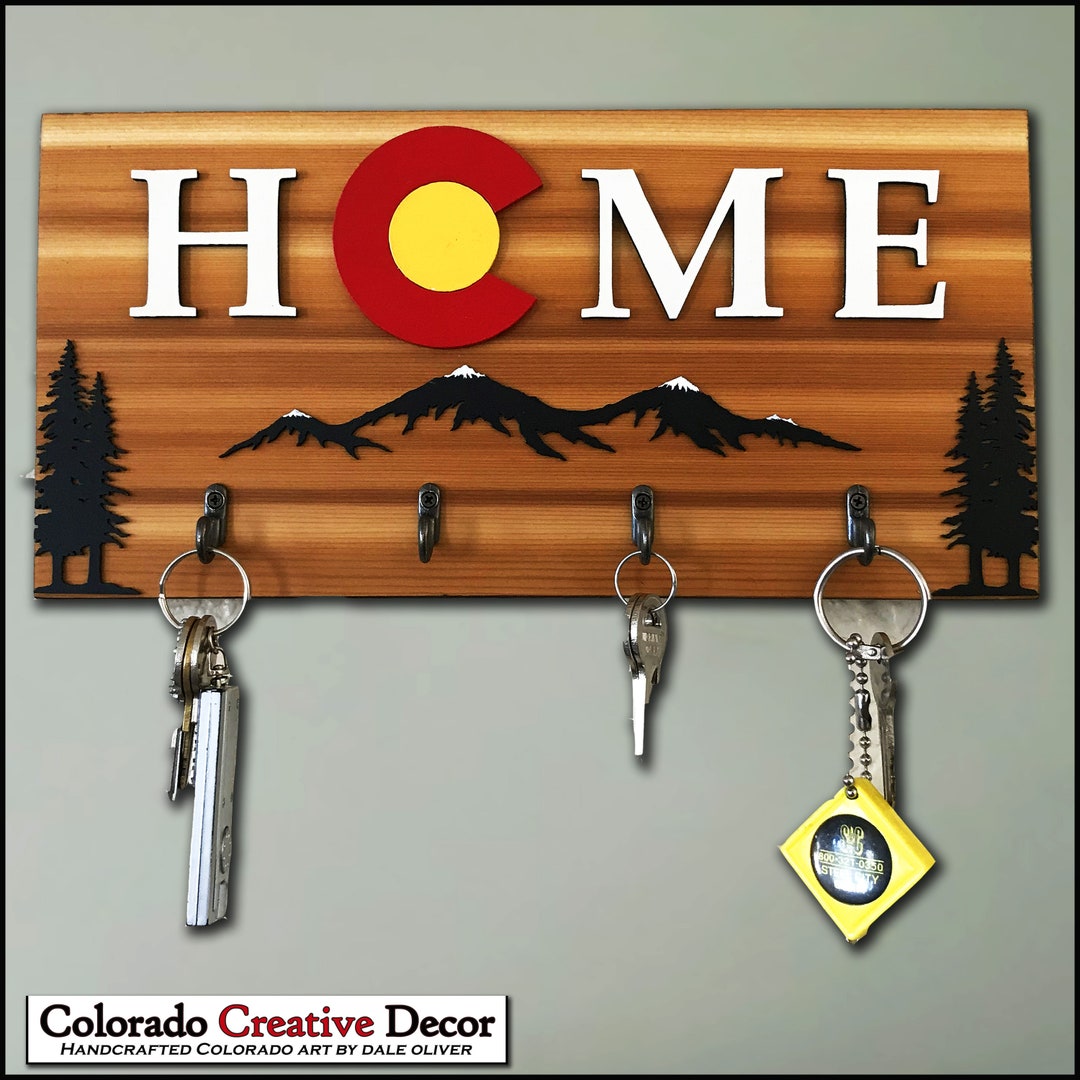 Colorado Key Holder - Colorado Gift - Colorado Wood Flag - Colorado ...