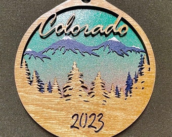 Colorado Wood 2023 Christmas Ornament - Colorado Gift - Colorado Wood Ornament