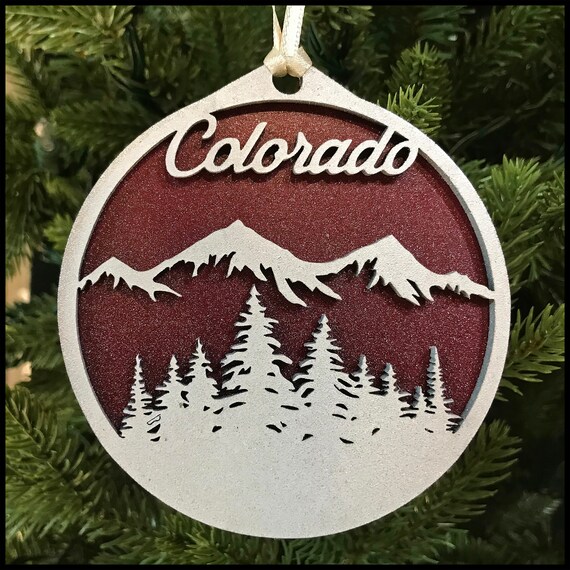 Colorado Christmas Ornament Colorado Gift Colorado Wood Etsy