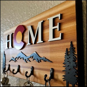 Colorado Key Holder - Colorado Gift - Colorado Wood Flag - Colorado ...