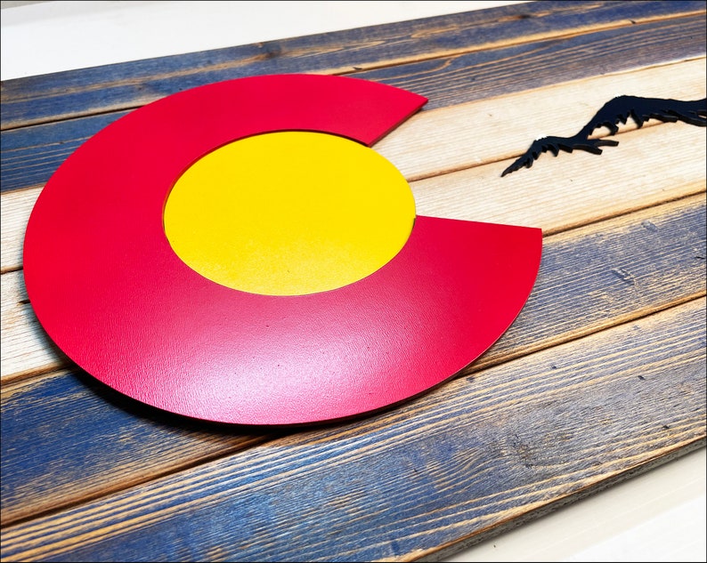 Colorado Wood Flag 13x23 Colorado Wall Art Etsy