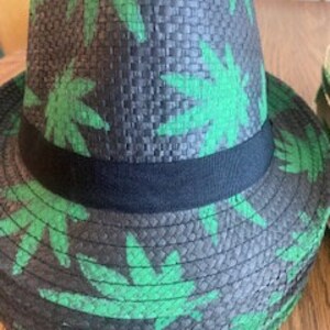 Top hats with pot leaves