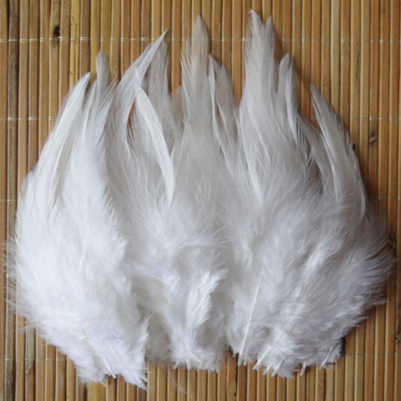 Natural beautiful 100-1000 PCS/ a lot of beautiful white neck pheasant feathers 10-15 cm / 4-6 inches image 5