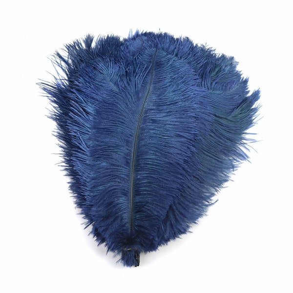 100 PCS  Navy Ostrich Feather Wedding Party Prom Charity Party Event Feather Wall Costume Design Wing Decoration Material