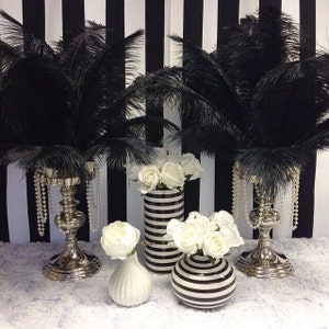 AAA 100PCS Black Ostrich feathers DIY wedding decorations party DIY party 6-32 inches Select image 3