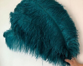 100 PCS blue-green Ostrich Feather Wedding Party Prom Charity Party Event Feather Wall Costume Design Wing Decoration Material