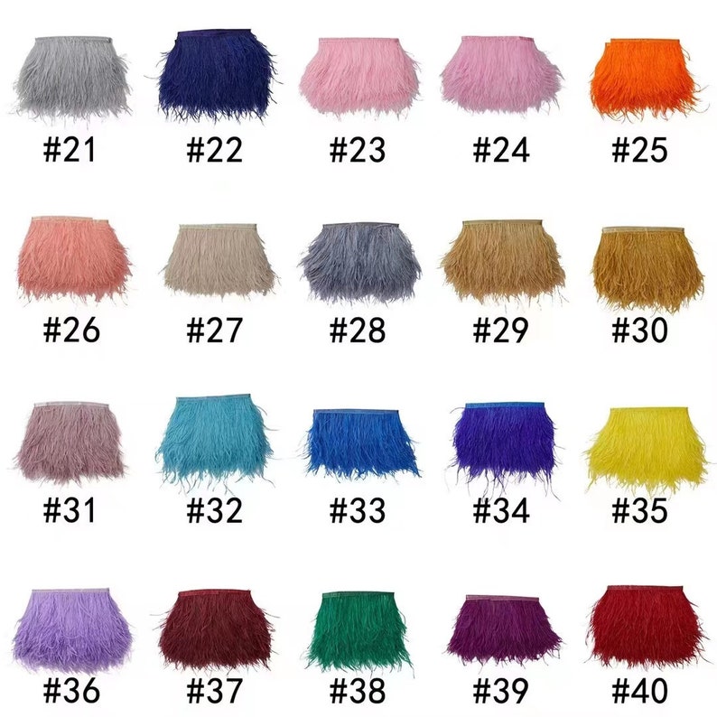 10meters Real Ostrich Feather Trim Fringe Diy Ostrich Feathers edging for Clothes Ribbon Trims Feather Skirt Plumas Plume Decoration image 3