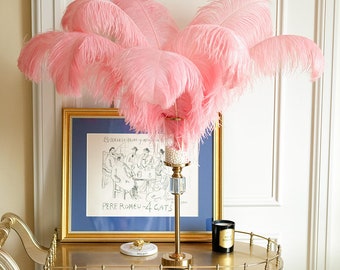 100 PCS Deep pink Ostrich Feather Wedding Party Prom Charity Party Event Feather Wall Costume Design Wing Decoration Material