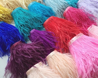 10meter Echte Struisvogelveren Trim Fringe Diy Struisvogelveren rand voor Kleding Lint Versieringen Veer Rok Plumas Pluim Decoratie