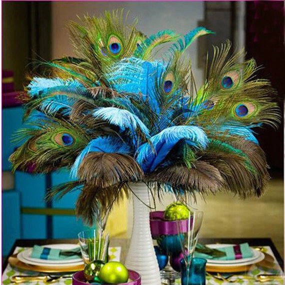 50Pcs/Lot Natural Colorful Peacock Feathers for Crafts Decor Feather Plumes  Vase for Decoration DIY Wedding Carnival Accessories - AliExpress