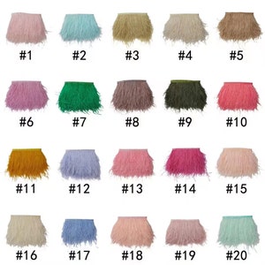 10meters Real Ostrich Feather Trim Fringe Diy Ostrich Feathers edging for Clothes Ribbon Trims Feather Skirt Plumas Plume Decoration image 2