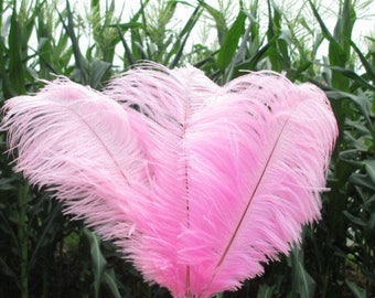 100pcs/lot dust pink ostrich feather plumes for wedding decor feather costumes wedding centerpiece