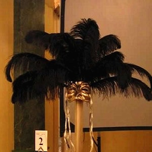 AAA 100PCS Black Ostrich feathers DIY wedding decorations party DIY party 6-32 inches Select image 1