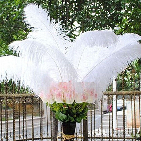 100pcs Discount item  ostrich feather for wedding table centerpiece,feather centerpiece,white ostrich feathers,wedding table decoration AAA