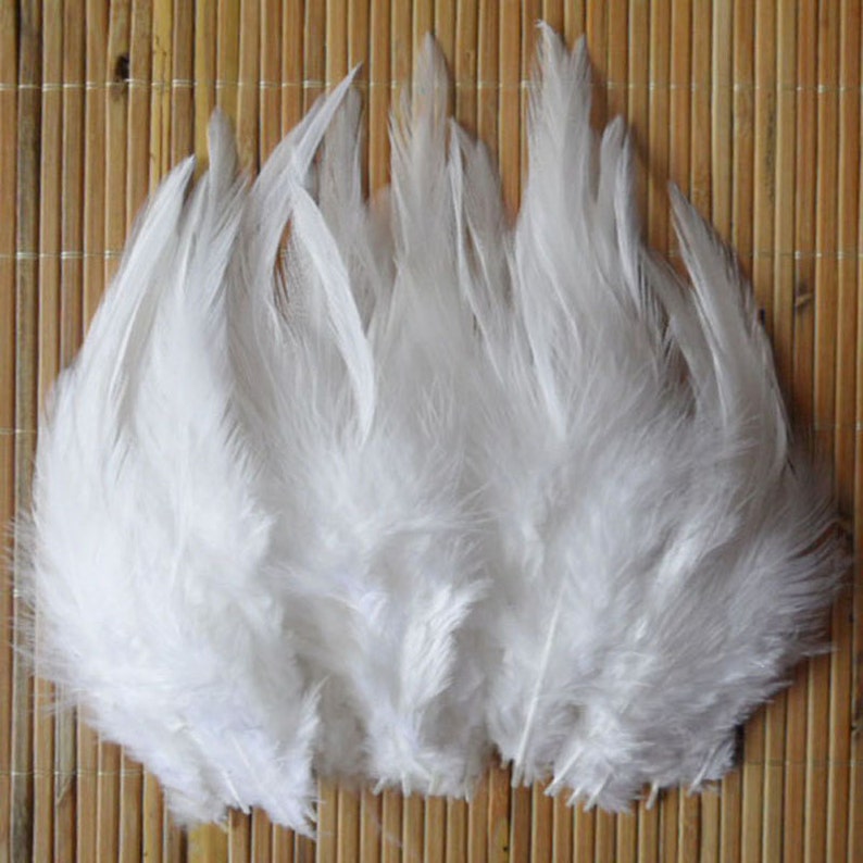 Natural beautiful 100-1000 PCS/ a lot of beautiful white neck pheasant feathers 10-15 cm / 4-6 inches image 1