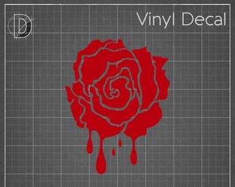 Rose car decal | Etsy