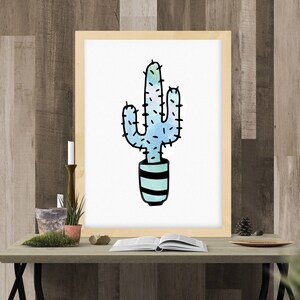 Kaktus, Kaktus-Druck, Kaktus druckbare Wand Kunstdruck, botanische, tropischen Wand, Kaktus-Poster, Wallpaper Kunst, Kaktus-Wand-Dekor
