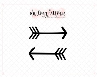 hand drawn arrows clip art - cut file for Cricut, Silhouette, laser - SVG, PNG, PDF - accent for sign, sketch embellishment, arrow graphic