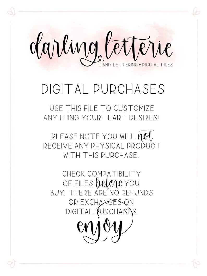 Pretty little things hand lettered clip art or cut file for Cricut, Silhouette, & more SVG, PNG, PDF ring dish, jewelry image 2
