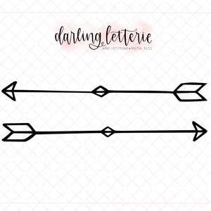 hand drawn arrows clip art cut file for Cricut, Silhouette, laser SVG, PNG, PDF accent for sign, sketch embellishment, arrow graphic image 1