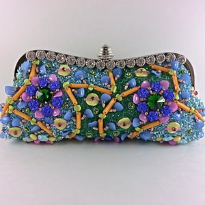 Handcrafted Beaded Clutchmulticolour Embroidery Bagevening - Etsy Canada