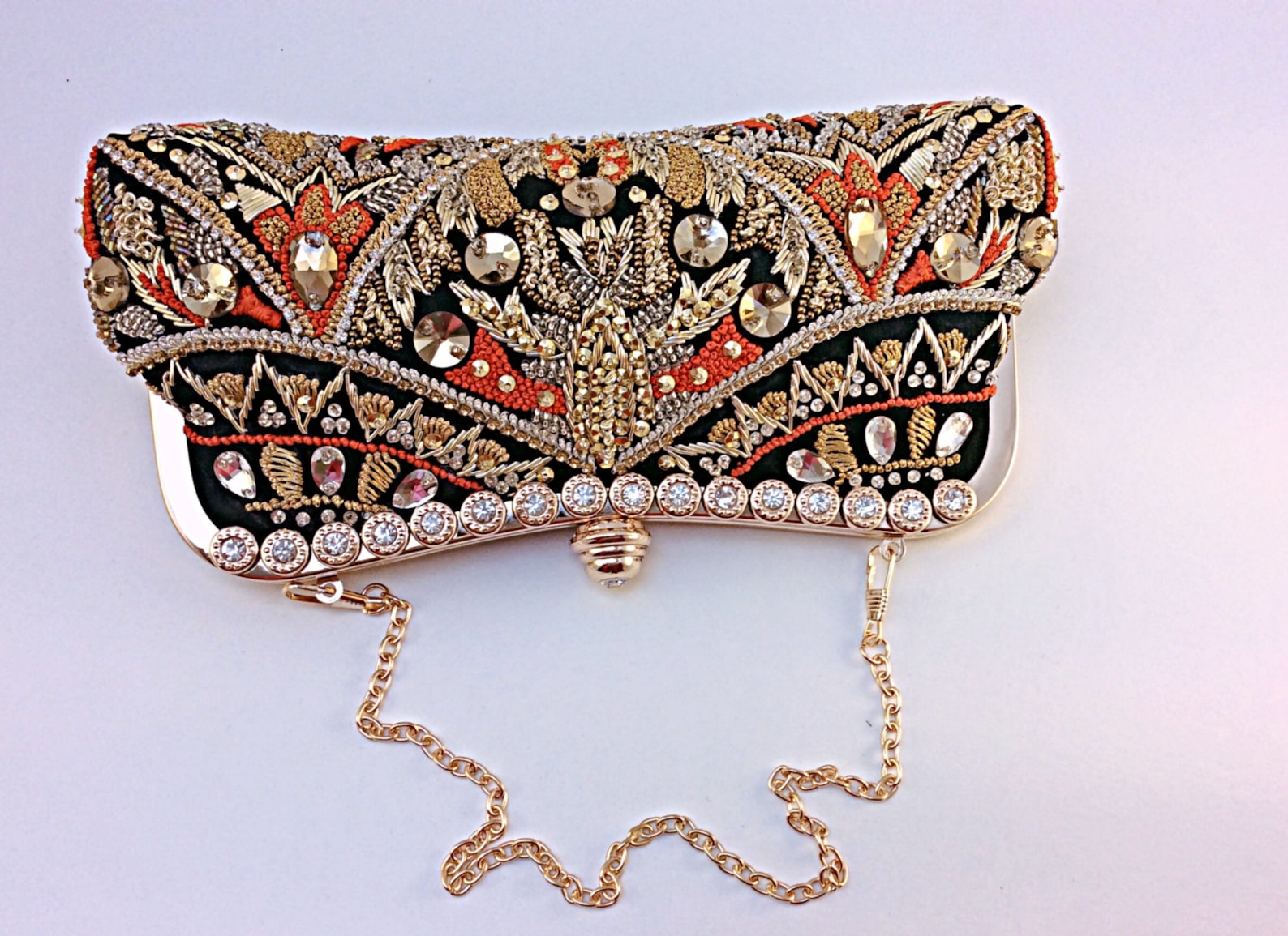 Embellished Golden Clutch