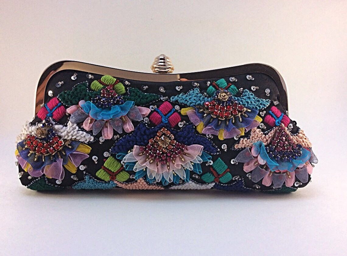 Multicolor Ribbon Thread Work Fine Art Hand Embroidery With - Etsy Canada