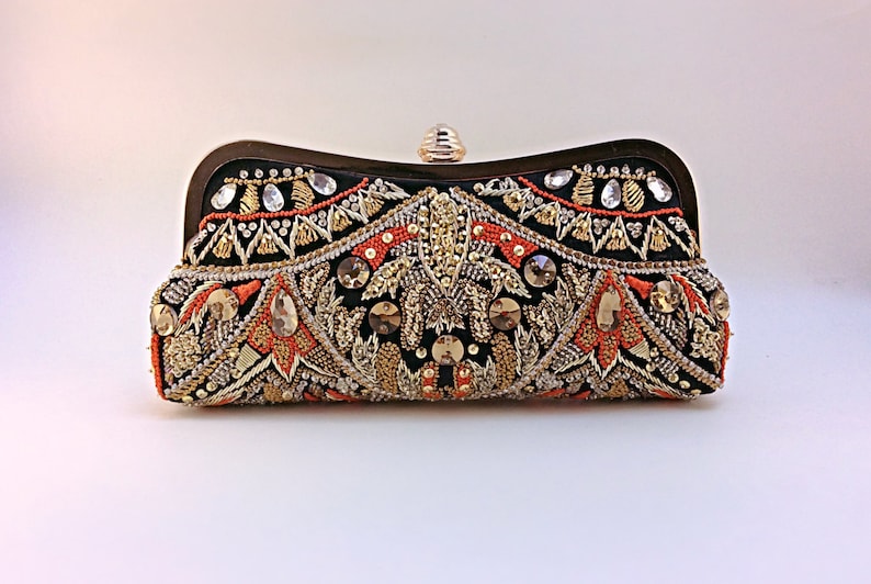 Embellished Golden Clutch main image 0