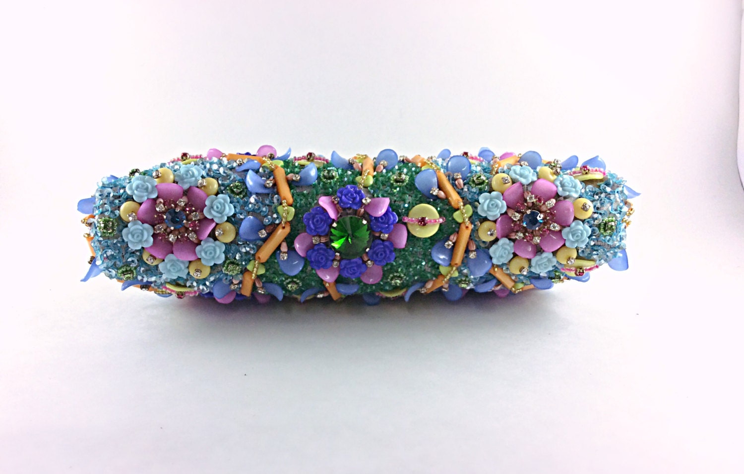 Handcrafted Beaded Clutch,multicolour Embroidery Bag,evening Bag,party